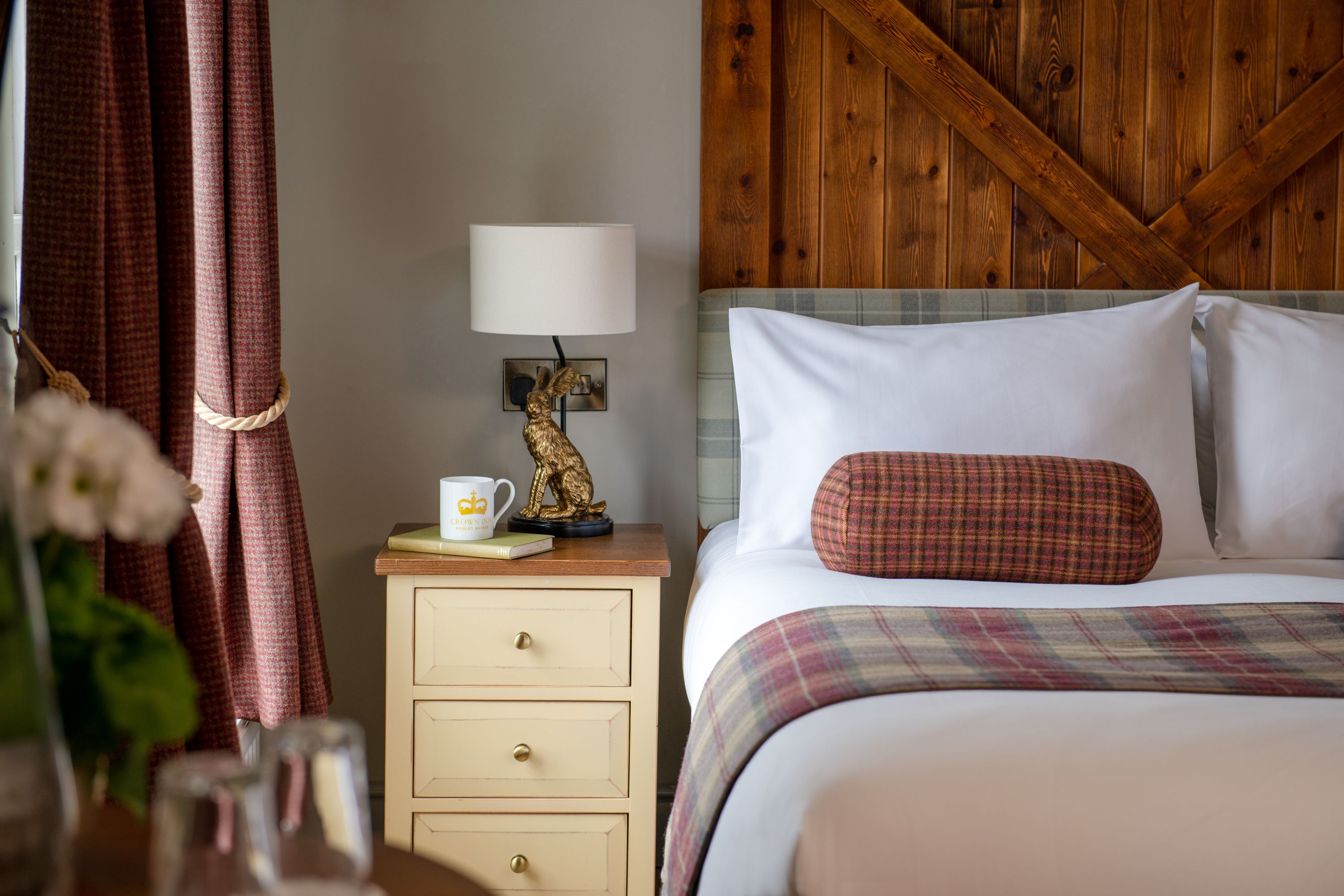 boutique bedroom at the crown pooley bridge