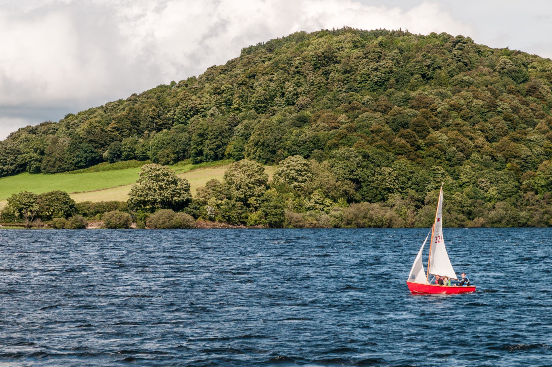 ullswater with sailing dinghy